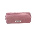 thumbnail image 1 of MAY RABBIT Solid Color Corduroy Pencil Literary And For High School Students Large Capacity Stationery Bag, 1 of 4