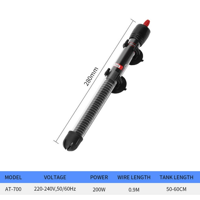 EastVita Aquarium Heater Fish Tank Heating Rod Submersible Thermostat External Temp Controller Automatic Device, Eu Plug