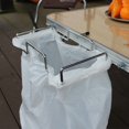 thumbnail image 5 of Portable Silver Iron Wire Garbage Rack: Versatile Outdoor Camping & Picnic Organizer for Kitchen, Office, Bedroom - Weatherproof, Easy Pole-Mount Installation, Eco-Friendly Material, 320x260x45mm, 5 of 5