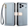 thumbnail image 1 of ESEBLE E11 For iPhone 17 Pro Case Zipper Pocket Litchi Texture Leather Phone Cover with Mirror and W, 1 of 5