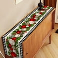 thumbnail image 4 of 2X Black and White Gingham Christmas Table Runner Check Plaid Xmas Decoration Holiday Home Kitchen Decor, 4 of 4