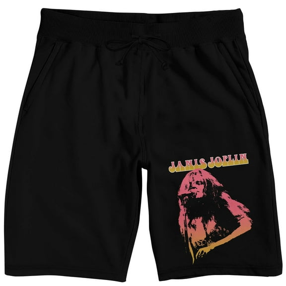 Janis Joplin Men's Black Lounge Shorts-Medium