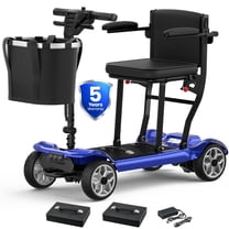 STACOO Upgrade 4 Wheel Mobility Scooter for Adults & Seniors, 300LBS Capacity, 25Miles Range with 2 Removable Batteries, Foldable Lightweight Design  (Outdoor/Indoor Use)