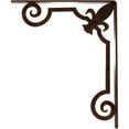 thumbnail image 4 of Ekena Millwork 1 1/2"W x 12"D x 15"H Fleur De Lis Wrought Iron Bracket, (Single center brace), Antiqued Copper, 4 of 8