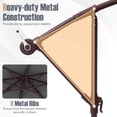thumbnail image 6 of Costway Patio 10FT Hanging Offset Umbrella 32 LED Lights Sand Bag Outdoor Cross Base Dark Gray, 6 of 10