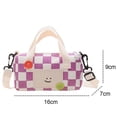 thumbnail image 2 of Bolso tipo cubo con diseño de tablero de ajedrez Monedero de lona estilo occidental, 2 of 6