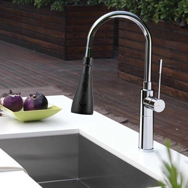 Cabezal Ahorro de agua 360 Reemplazo giratorio Boquilla extraíble 3 modos Grifo de agua universal Pulverizador ajustable Hoja única negra Soledad Aireador de grifo
