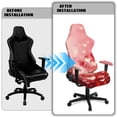 thumbnail image 5 of Jiueut Heart Print Gaming Chair Cover Set of 4, Wear Resistant High Back Computer Chair Cover with Stretchable Band Universal Rotating Chair Protection with Armrest Cover Valentine's Day Decor, 5 of 7
