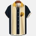 thumbnail image 4 of YLSDY Mens Striped Summer Shirts Casual Button Down Short Sleeve Beach Stylish Untucked Hawaiian Shirts Loose Casual Beach Tops Black 12, 4 of 4