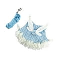 thumbnail image 4 of Destyer Rabbit Vest Harness Leash Set Clothes Animal Ferret Soft Pet Costume Small Blue M 5Set, 4 of 6