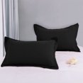 thumbnail image 7 of PiccoCasa 2 Packs Pillowcases Soft 1800 Microfiber Pillow Shams with No Zipper, Queen Black, 7 of 7