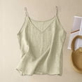 thumbnail image 4 of Women's Linen Camisole Tank Top Summer Casual Sleeveless V Neck Camisole Loose Fit Spaghetti Strap Cami Shirts Summer Casual Sleeveless Shirts Beige L, 4 of 4