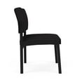 thumbnail image 4 of Lesro Lenox Steel Fabric Armless Waiting Room Guest Chair in Black/Open House Black, 4 of 5