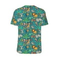 thumbnail image 2 of Daiia Jungle Animals Mens Baseball Jersey Button Down Shirts Short Sleeve Sports Uniforms-3X-Large, 2 of 9