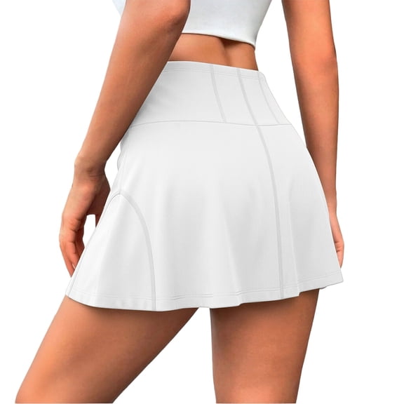 Ruimatai Women's High Waisted Skort Athletic Tennis Skirt with Pockets for Golf Workout Running Casual Daily Wear