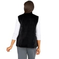 thumbnail image 2 of Alfred Dunner Womens Womens Chevron Fur Vest, 2 of 6