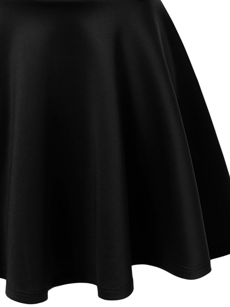 MBJ WB669 Womens Basic Versatile Strechy Flare Skater Skirt L