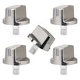 thumbnail image 2 of 5x Silver ABS Replacement Knobs for LG Gas Ranges Simple Plug-and-Play Installation for Quick, Hassle-Free Upgrades, 2 of 3