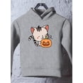 thumbnail image 3 of Cute Kittyboo Jack-O-Lantern Hoodie Toddler -Image by Shutterstock,  4 Toddler, 3 of 4