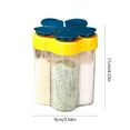 thumbnail image 2 of Nilvkv 5 in 1 Spice Container and Pepper Shaker Transparent Seasoning Shaker Can Filter Lumps Spice Jars for Home Restaurant Kitchen Cooking Steak BBQ, 2 of 6