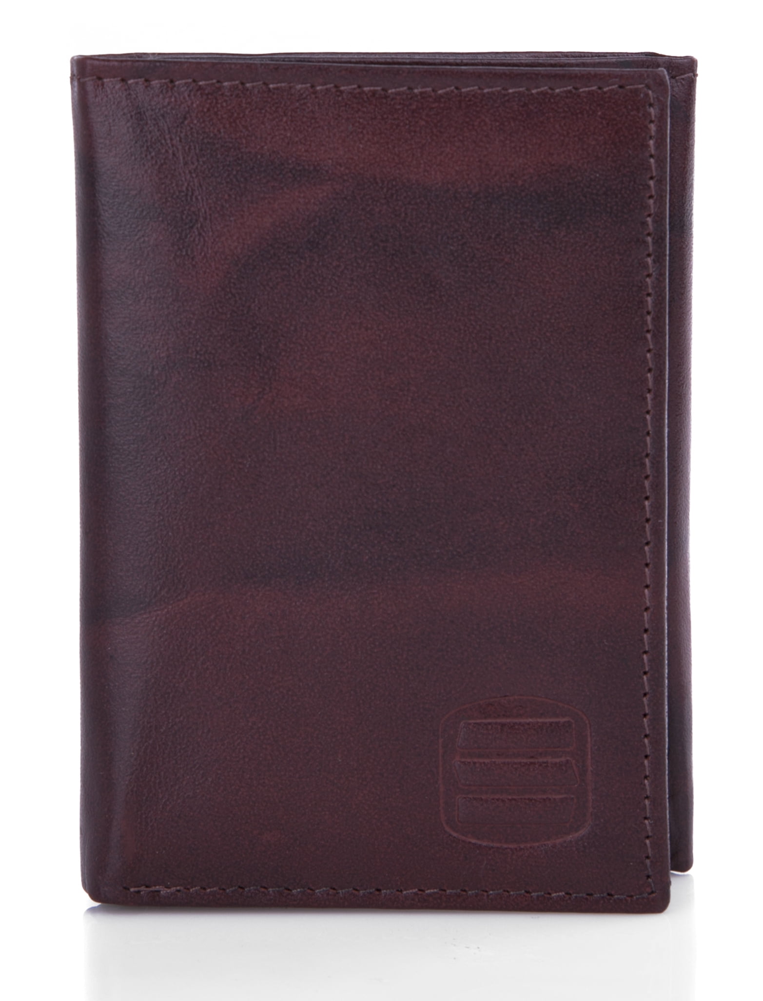 Trifold Mens Genuine Leather RFID Blocking Slimfold Travel Wallet WR91