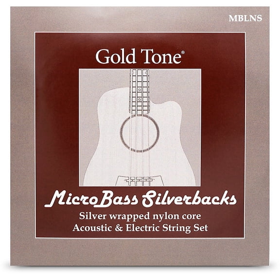 MBLNS MicroBass LaBella 'Silverback' Silver-Wrapped Nylon Strings