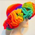 thumbnail image 1 of Sombrero de pescador de encaje tejido a mano, sombrero de adulto, sombrero de lana con volantes, sombrero tipo jersey de moda para Halloween, 1 of 6