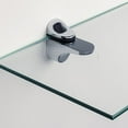 thumbnail image 4 of Clear Glass Floating Shelf with Chrome Brackets 24 x 6", 4 of 4