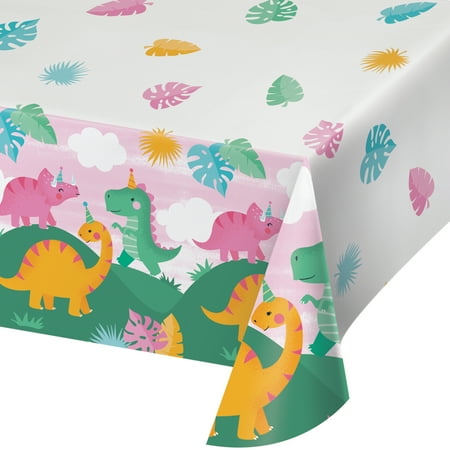 

Girl Dino Party Table Cover 54 x 102