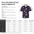 thumbnail image 5 of Bingfone Men's Short Sleeve Button Down Shirts Hawaiian Love Wine Printed Beach Shirt, 5 of 7