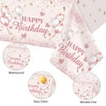 thumbnail image 4 of Nkmbld Vintage Tablecloth Rectangular Waterproof Sturdy Tablecloth Wipeable Washable Tablecloth for Kitchen and Dining Room, Pink, 4 of 7