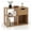 Natural, variant on Sunshen Cube Storage Organizer, Small Bookshelf with 2-Tier Open Shelves, Freestanding Cube Bookcase with Drawer and Closed Storage for Living Room,Badroom,Office (Rustic Brown)