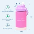 thumbnail image 3 of Re-Play Kids Water Bottle - 12 oz Insulated Stainless Steel Tumbler with Flip-Straw - Spill and Leak-Proof - Dishwasher, Freezer Safe - Princess, 3 of 11