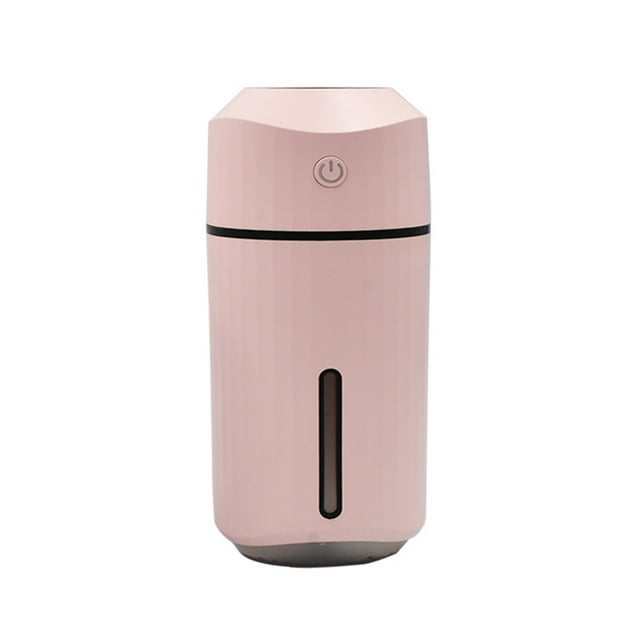 Qocolhg Humidifier For Room Cool Mist, Large Capacity USB Humidifier with Colorful Light, 320ML Quiet Cool Mist Humidifier for Bedroom, Office, Car, Easy to Clean, Christmas Gifts for Family Friends