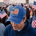 thumbnail image 4 of 250th Anniversary USA Adjustable Hat Independence Day American Flag Cap Distressed Washed Casual Cap 1776-2026 Patriotic Tribute Hat,Royal Blue, 4 of 5
