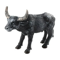 Gpaecead 9.8 Inch Wildlife Animal Model Toy Black Bull Figure Party Favors Toys Toppers Christmas Birthday Gift for Boys Girls Kids Toddlers African Jungle Animals Buffalo Toy