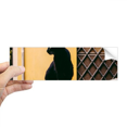 thumbnail image 1 of Animal Cool Black Cat Photograph Rectangle Bumper Sticker Notebook Window Decal, 1 of 1