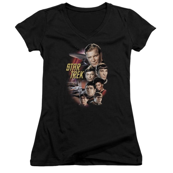 St Original The Classic Crew Junior Women's V-Neck T-Shirt Black
