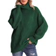 thumbnail image 1 of ManxiVoo Chandail Décontracté à Col Roulé Tricoté pour Femmes Manches Longues pour Automne Hiver 2026 Mode Chaude Taille P Vert, 1 of 6
