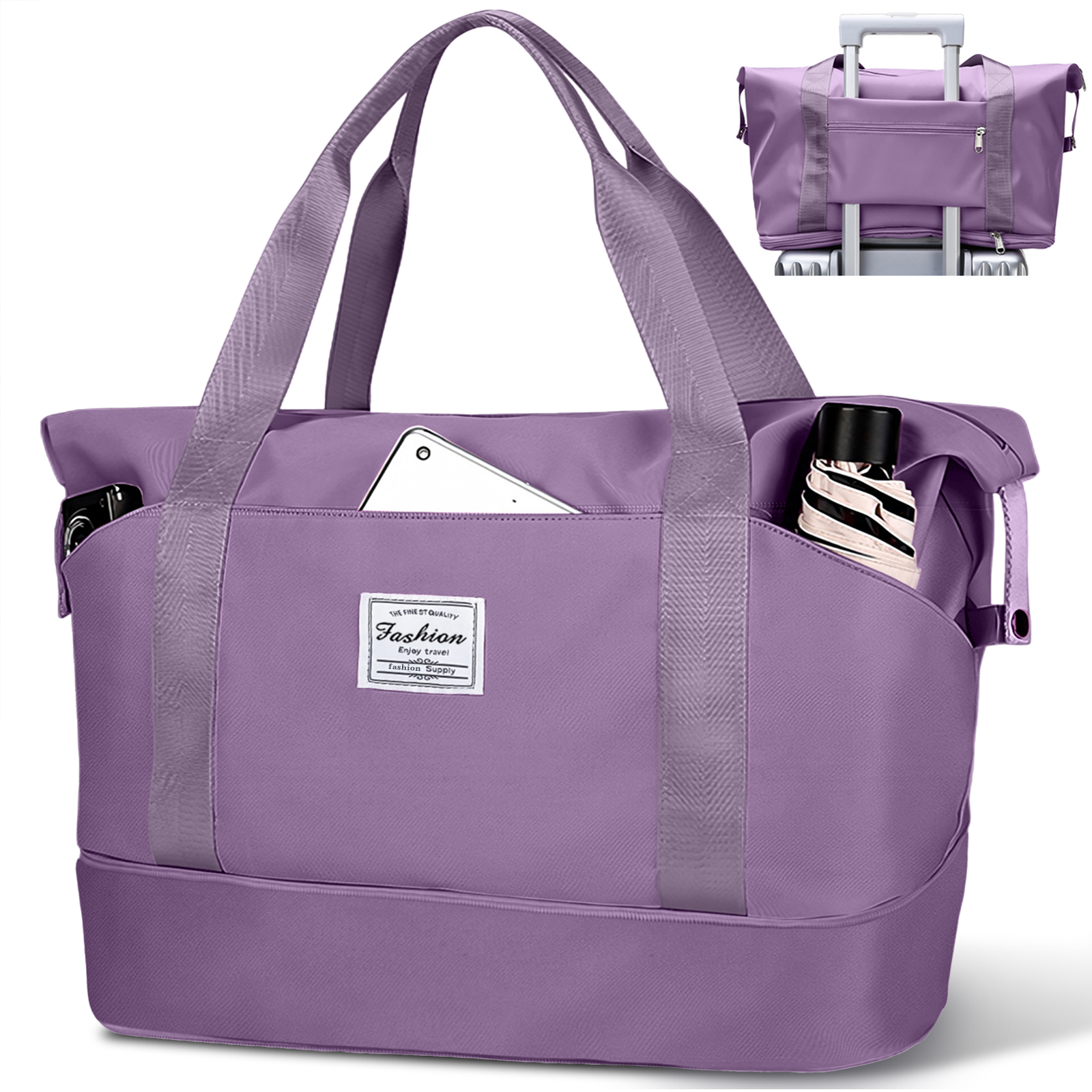 Gynky Waterproof Travel Duffel Bag With Trolley Sleeve photo 3