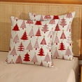 thumbnail image 4 of Christmas Pillow Covers 18x18 Inch 2 Pcs Red Christmas Tree Decor Throw Pillows Geometric Winter Xmas Holiday Outdoor Farmhouse Decoration Pillowcase Linen Cushion Cover for Couch Sofa Bed, 4 of 5
