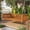 Teak, variant on Twin Size Wood Porch Swing with Ropes – Patio Garden Swing Bed, Sloped Design for Backyard, Gray