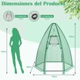 thumbnail image 3 of Costway Mini Invernadero Portátil de Jardín con Cubierta de PE para Todo Clima Puerta Enrollable Ventana de Malla para Plantas 160 x 160 x 183 cm, 3 of 9