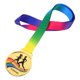 thumbnail image 4 of Medallas de maratón al aire libre Medalla de premio deportivo con cordón para competiciones Eventos deportivos atléticos para ganadores y participantes, 4 of 5