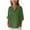 Green, variant on SuTry Girls 3/4 Sleeve Blouses Linen Button down V Neck Trendy Solid Loose Tops for Mild Weather Linen Material Breathability(Black,5 Years)