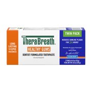 TheraBreath Healthy Gums Toothpaste, Anticavity & Gingivitis Protection, Clean Mint, 4 oz, 2-Pack