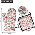 thumbnail image 6 of Pioneer Flower Kitchen Oven Mitt and Pot Holder Sets 4 Pcs for Baking, Cooking and Grilling, Heat Resistant Up To 392 °F, 6 of 7