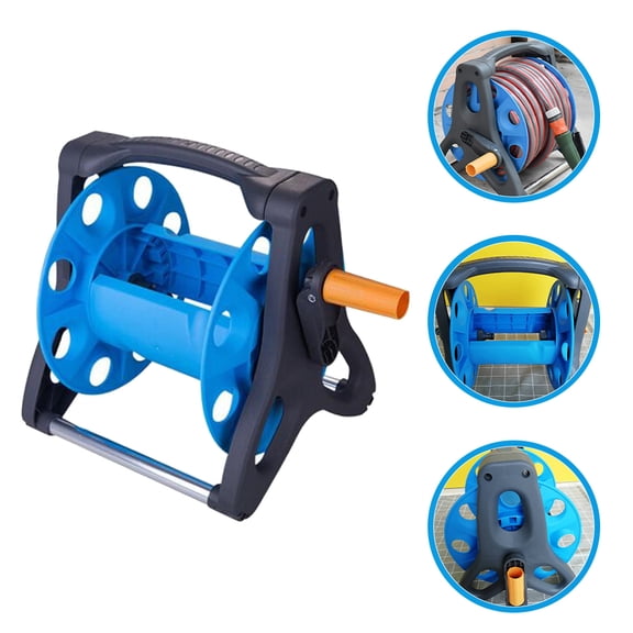 Luxshiny Compact Garden Hose Reel Holder with Smooth Surface Protecting Hose from Damage