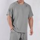 thumbnail image 1 of pstuiky Camisas casuales de manga corta para hombre, Sudadera con capucha y manga corta para hombre, informal, de color liso y a la moda. camisas casuales para hombre l, 1 of 9
