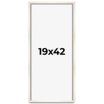 19x42 Frame White Wheat Solid Wood Picture Frame | Moulding Width 0.75 Inches | Interior Depth 0.5